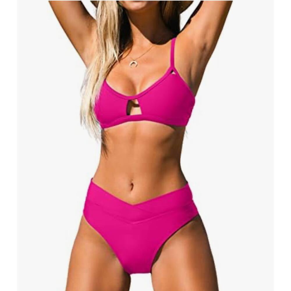 CUPSHE Hot Pink Bikini